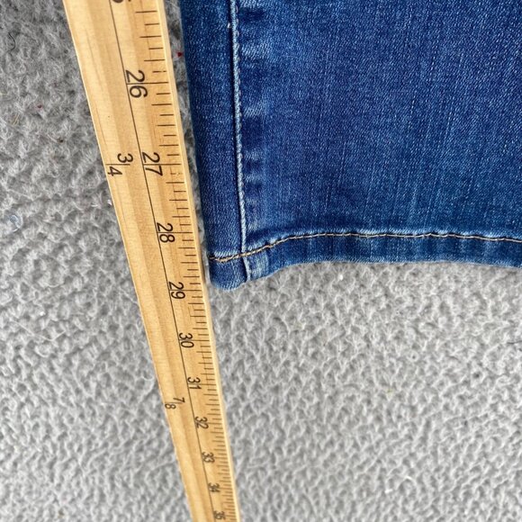 Chicos Jeans Womens 2 US 12 Blue Medium Wash Denim Straight Leg Stretch Casual - Picture 10 of 12